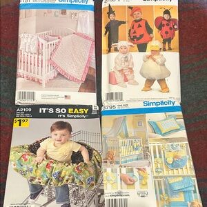 Simplicity Baby and Costume Sewing Patterns - Pink, Red, Yellow